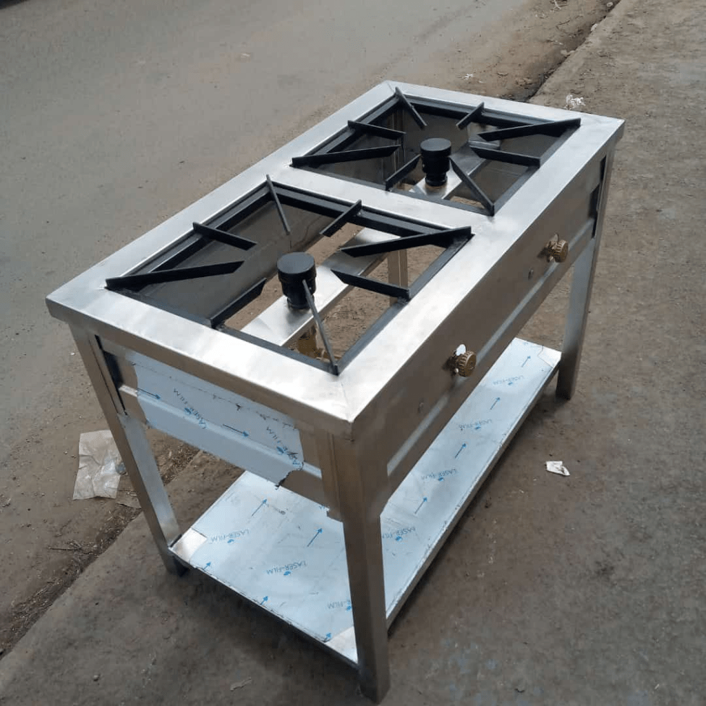 Stainless steel high pressure 2 burner