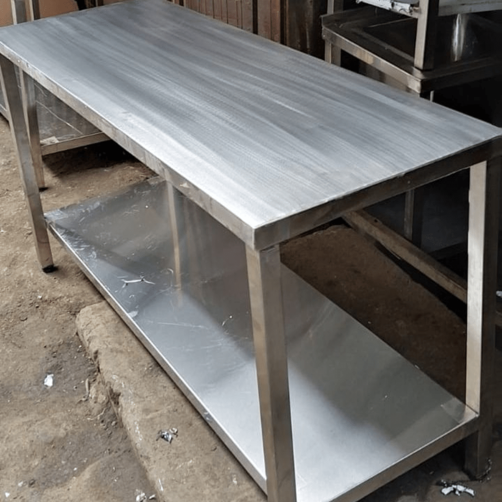 Stainless steel kitchen table