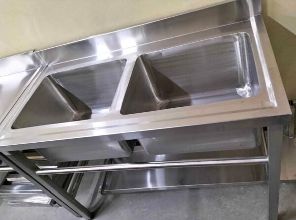 Commercial double sink