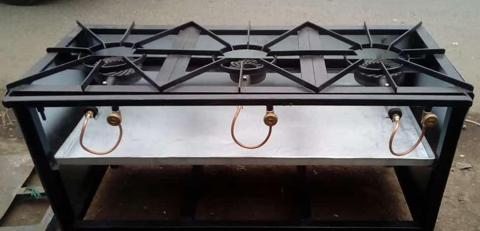 Mild Steel 3 Burner with Tray