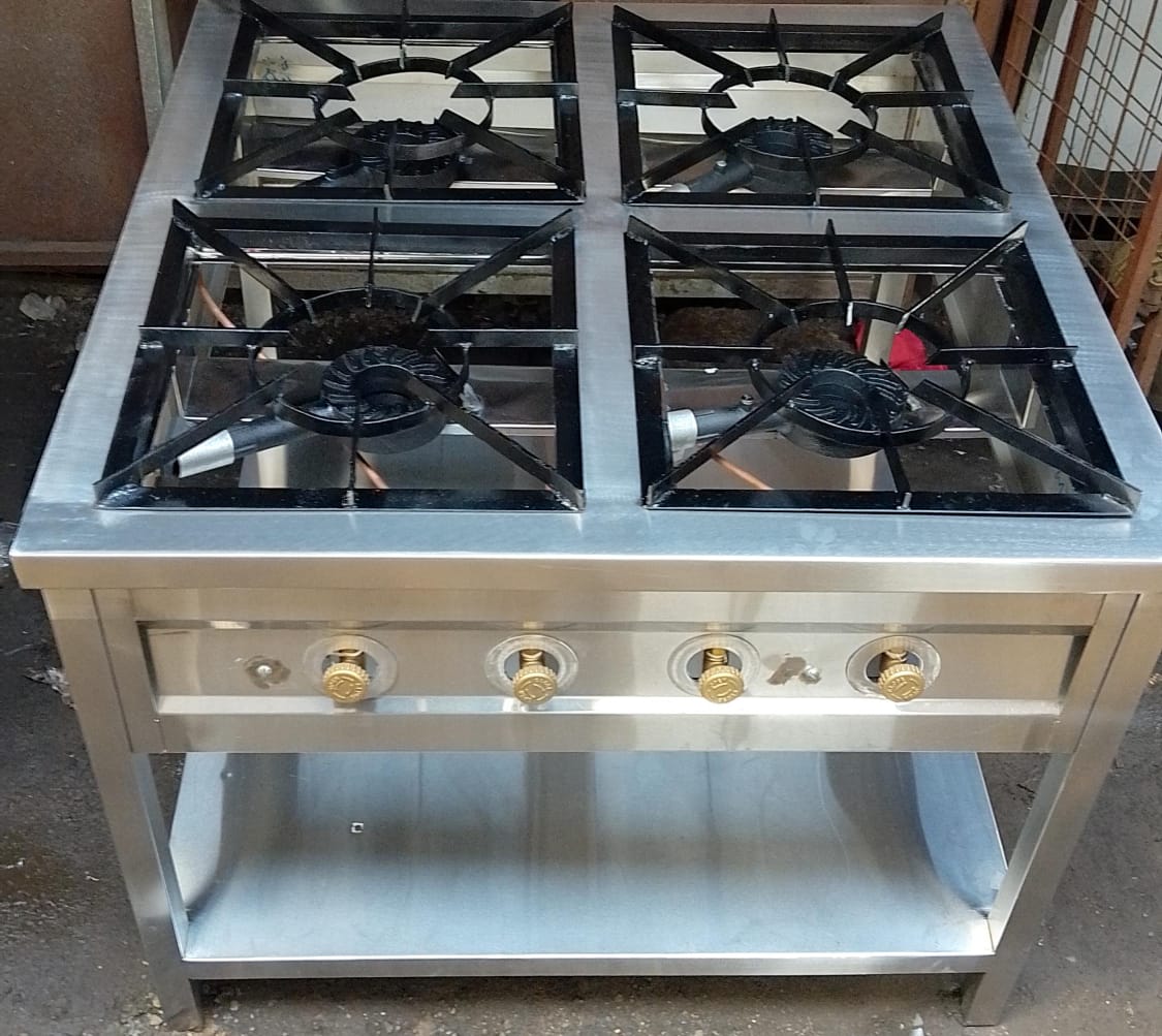 Stainless Steel 4 Burner