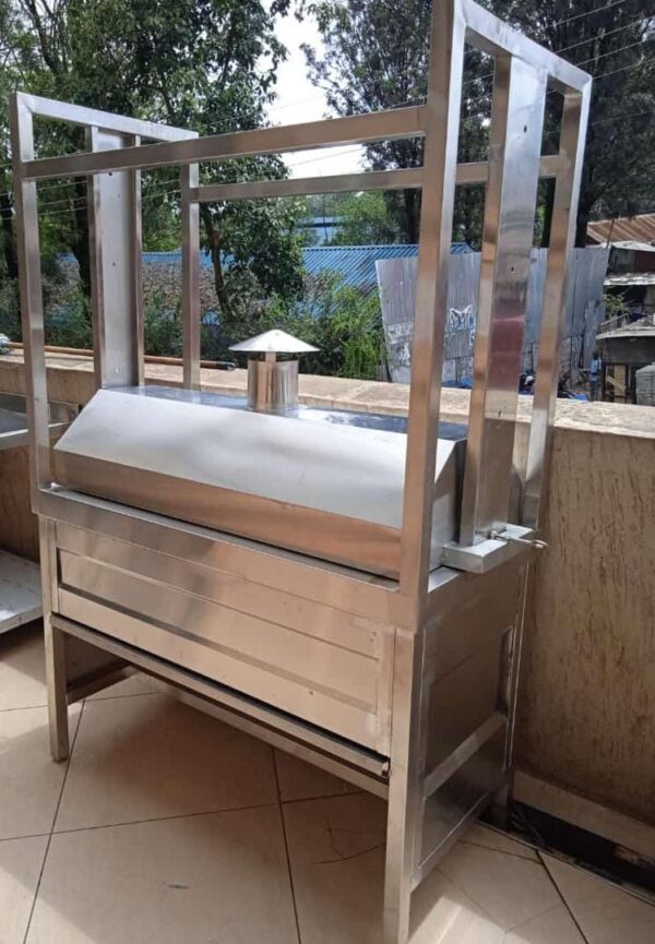 Stainless Steel Charcoal Grill with Hood